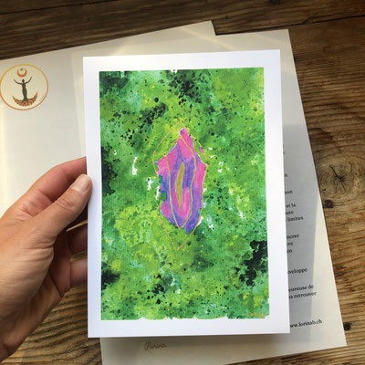 Lettre colorée édition papier de Lorina, une correspondance artistique saisonnière - impression d'une peinture