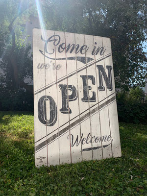 We`re OPEN Board, Holz, 120x80cm - CHF 490