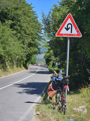 Abwärts bis die Felge glüht