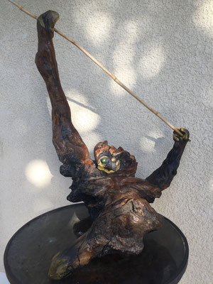 Le paresseux - 2018 - Christian Dupont - 90x90 - Sculpture - Bois flotté - 450 € - N23