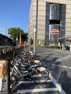 静岡駅のシェアサイクル　中国の経験を生かした？