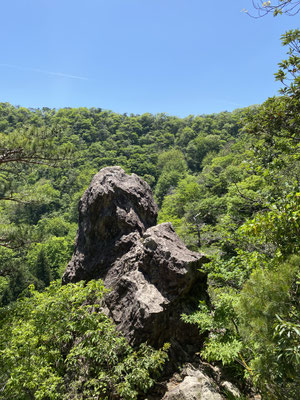 誰にも会わない行者岩登山道"(-""-)"