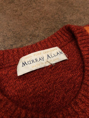 選ばれし『モノ』、その②”USED 90'S MURRAY ALLAN ARGYLE SWEATER（PURE CASHMERE 100％）”  - IVY&NAVY