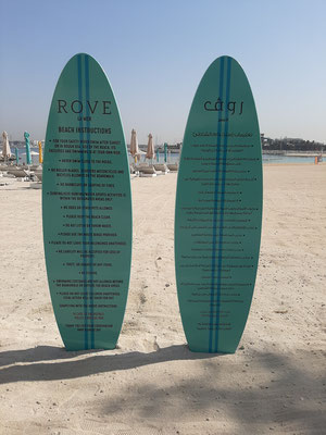 Surfboards at Rove la mer beach