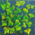 GREEN HUG - olio a spatola su tela - 30x30 cm - 2020