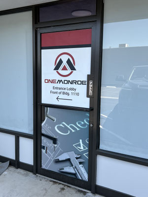 One Monroe Window Graphic by Landmark Signs Inc.