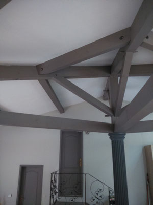 Peinture charpente et plafond rampant