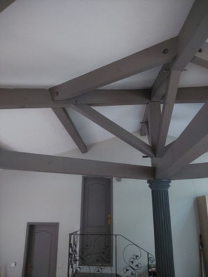 Peinture charpente et plafond rampant