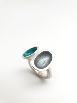 Ring Silber mit Emaille