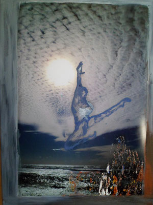 "Zwischenwelten" (2) (2020)  0,70x0,50  Mixed Media