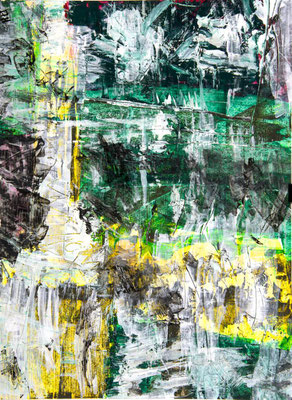 ENTFALTUNG: 47x35cm // Acryl auf Papier - auf  KAPA fix aufgezogen, 2014