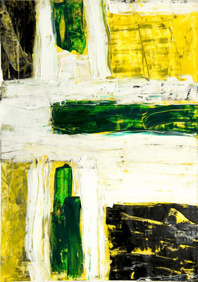 STILLSTAND: 50x70cm,  Acryl auf Papier - auf  Holzplatte aufgezogen, 2012