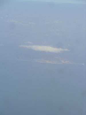 L'île de Branco avec son petit nuage dessus