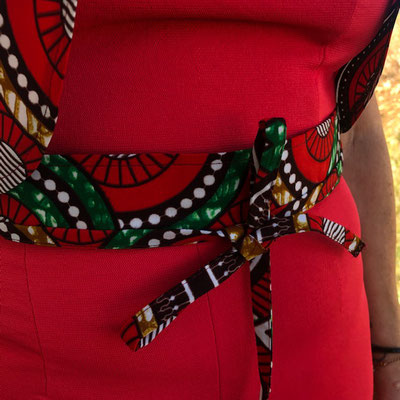 Ceinture sur mesure en wax