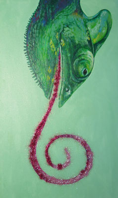 das Chamäleon mit der Glitzerzunge 30x50