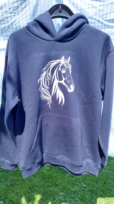 Hoodie Gr. 152, bedruckt mit Flex-Folie - 30 Euro