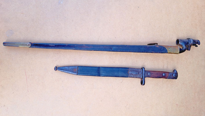 baïonnette mauser 1871-84 Bavaroise baïonnette martini enfield