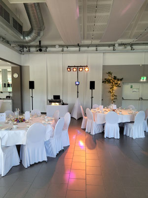 Hochzeit-DJ Technikaufbau im Antoniushof in Rurberg bei Aachen