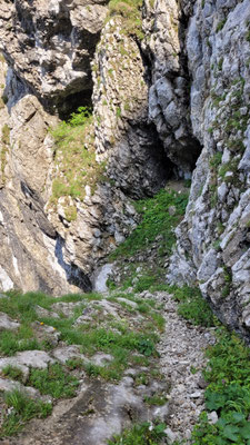 Blick zurück auf die Rampe