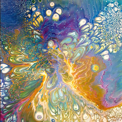 abstrakt - Acrylic Pouring 80x80 cm