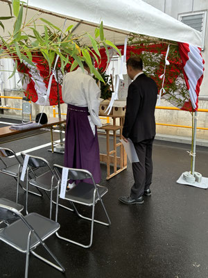 神事の直前、流れを最終確認します