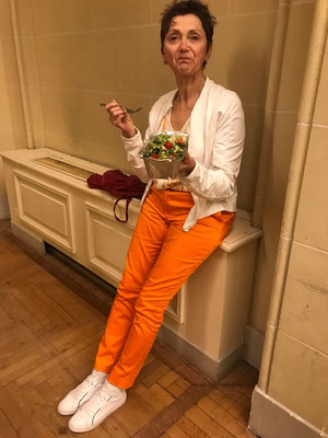 Entre les 2 parties, une salade légère à défaut d'avoir retrouvé le chemin du resto ;o))