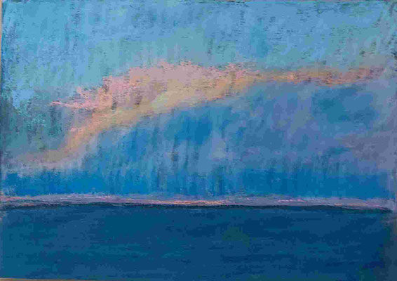il mare IX, Pastell auf Papier, 2022, 41x58 cm