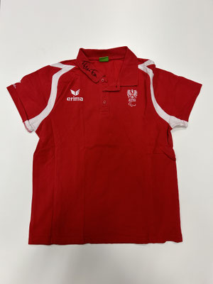 Poloshirt Paralympics Team Austria signiert von Tomas Frühwirth