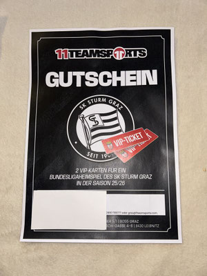 2 VIP Karten Heimspiel SK Sturm Graz
