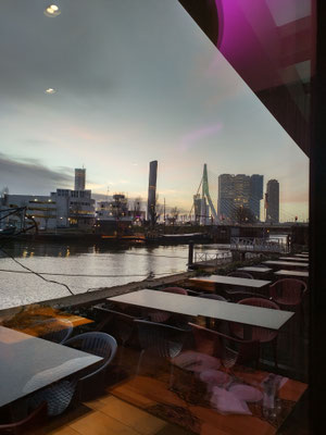 Blick aus dem Restaurant im Mainport Hotel Rotterdam