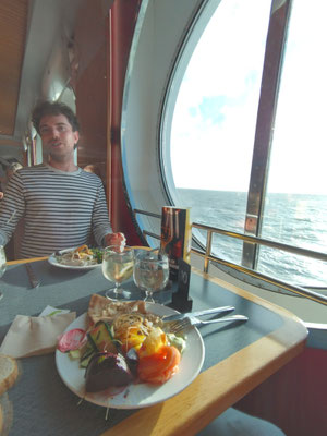 Unser Buffetabend auf der Rückfahrt – große Auswahl und Meerblick - Stena Germanica