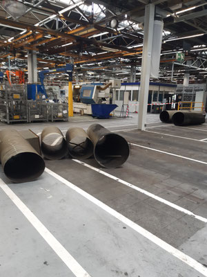 demonteren luchtkanalen lasfabriek