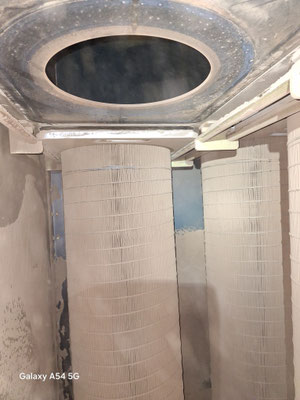 Filterkast met cycloonfilter