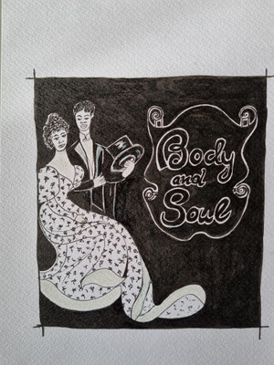 BODY & SOUL - Illustration für «Seltsame Früchte» - 17 x 24 cm – Tusche auf Papier – z. Zt. Noch unverkäuflich
