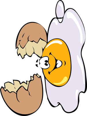 œuf - restauration - alimentation - smiley émoticône émoji cartoon clipart illustration - artémotic
