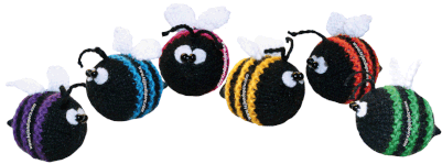 Cómo tejer abejas de colores en dos agujas o palitos!