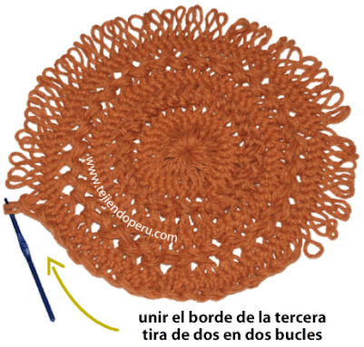 boina horquilla (hairpin lace)