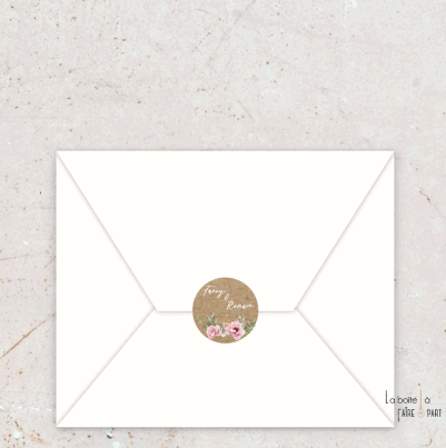 Faire-part mariage gif animé-faire-part mariage virtuel- faire part mariage digital-numérique animé-électronique-vidéo-à envoyer via les réseaux sociaux-whatsapp-facebook-messenger-mms-kraft-fleurs colorées-pivoines-champêtre-fleuri-carré