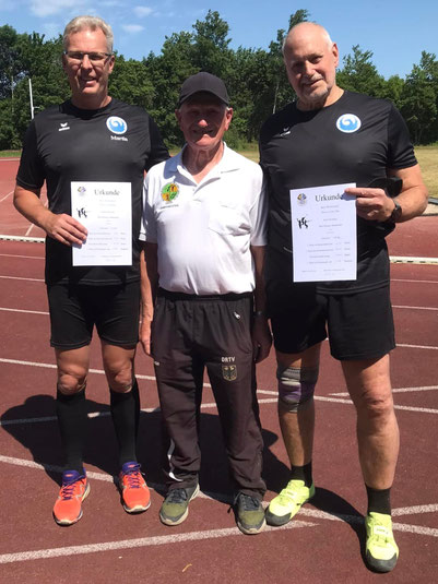 V.l.n.R.: Martin Baranzke - Trainer Kurt Büttler - Rolf Griesberg