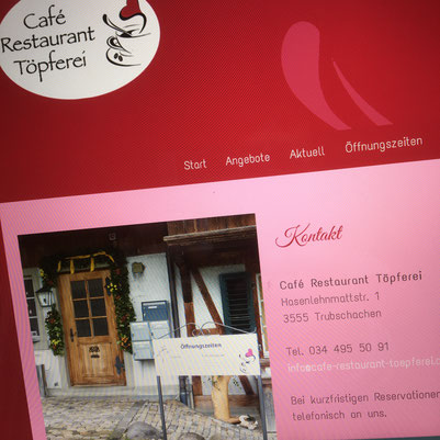 Druckatelier46 Mülchi - Foto Café Restaurant Töpferei - WebDesign - Neugestaltung  Webseite