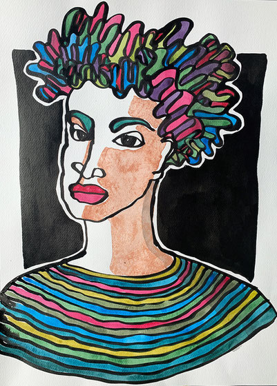 Power, ca. A2 Tusche und Acryl auf Papier, Sfr. 350.-, gerahmt