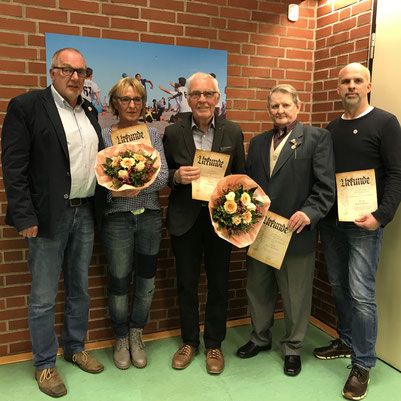 Thomas Ziegler, Elke Reins (stellvertr. für Brigitte Wehlau), Dietert Brünjes, Horst Brückner, Hagen Bremer