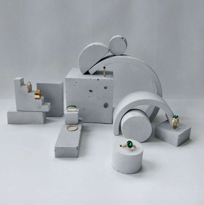 Unique Concrete Photo Prop Set of 13 Risers, A02 by PASiNGA