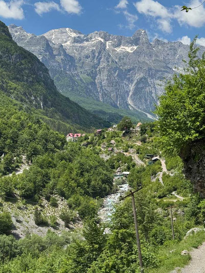 Wanderweg Grunas Wasserfall Theth