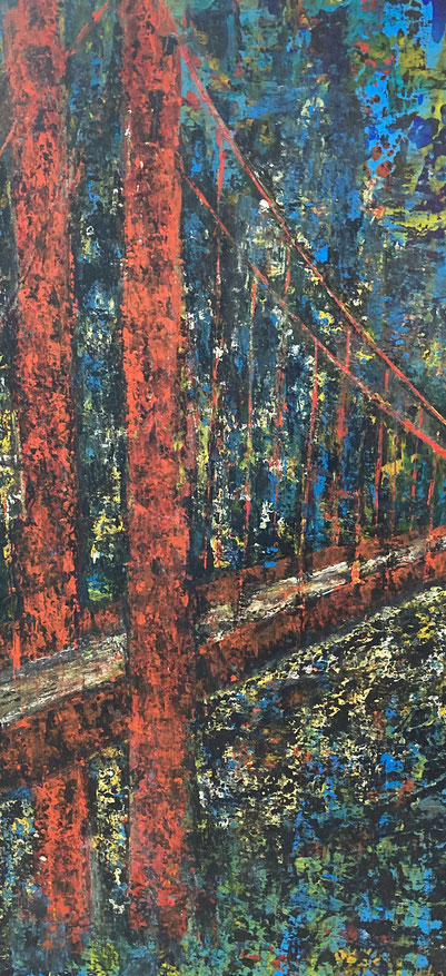"Golden Gate", Acryl auf Leinwand, 50x100cm