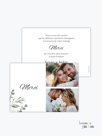 carte de remerciements mariage-oliviers-champêtre-avec photo