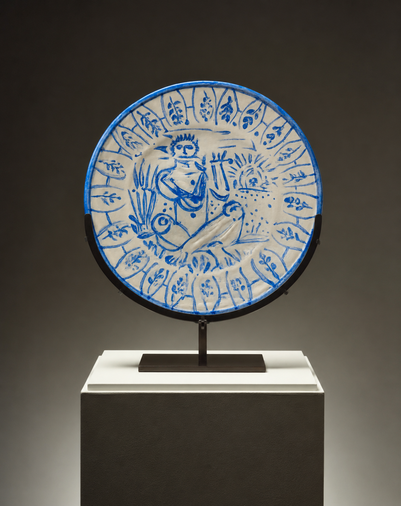 Pablo Picasso, le joueur de flute, 1951, céramique,  tirage à 40 exemplaires, Ramié variante n126-127-128, Provenance: collection Léon Chabaud, expose à al galerie agnes thiébault, Paris 
