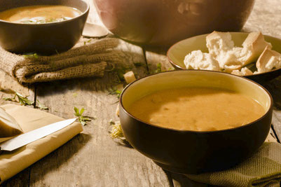 Südtiroler Brennsuppe Terner Bauernkuchl Bro’ brusà  Rezept Ricetta - Gourmet Südtirol