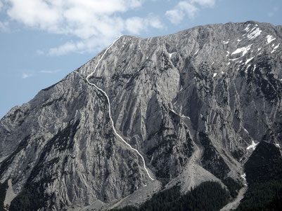 Der Dambergerweg durch die Multereck Nordwand