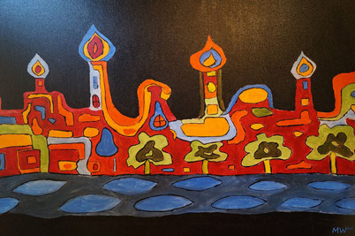 Acrylbild - Hundertwasser